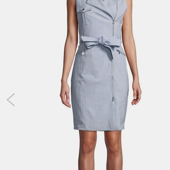 Calvin Klein Sleeveless Moto Dress - Picture 2 of 6